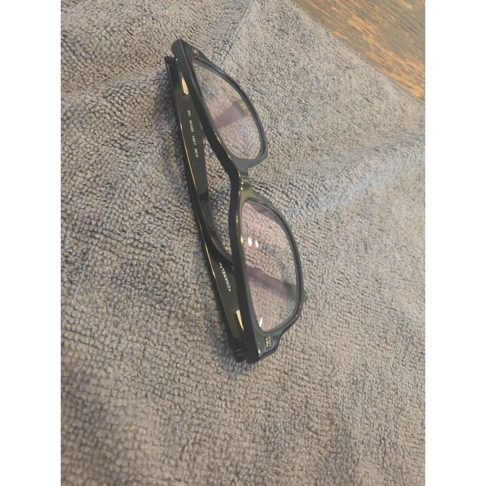 Chanel 3135 c.501 Black size 52/16/135 Made in Italy Eyeglasses